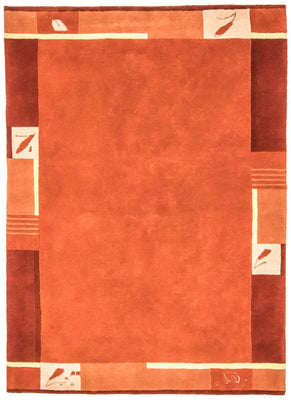 Tapis Népalais - 242 x 173 cm - orange