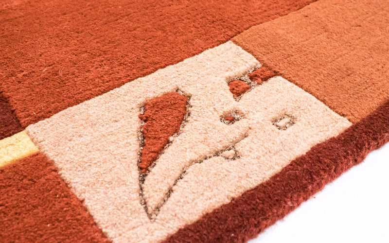 Tapis Népalais - 242 x 173 cm - orange
