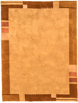 Tapis Népalais - 238 x 177 cm - marron clair