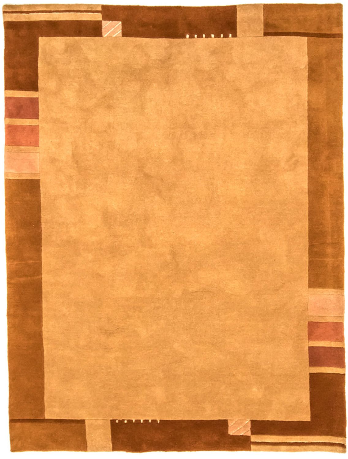 Tapis Népalais - 238 x 177 cm - marron clair
