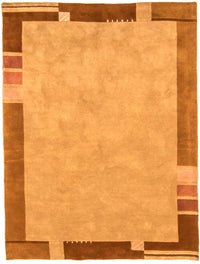 Tapis Népalais - 238 x 177 cm - marron clair