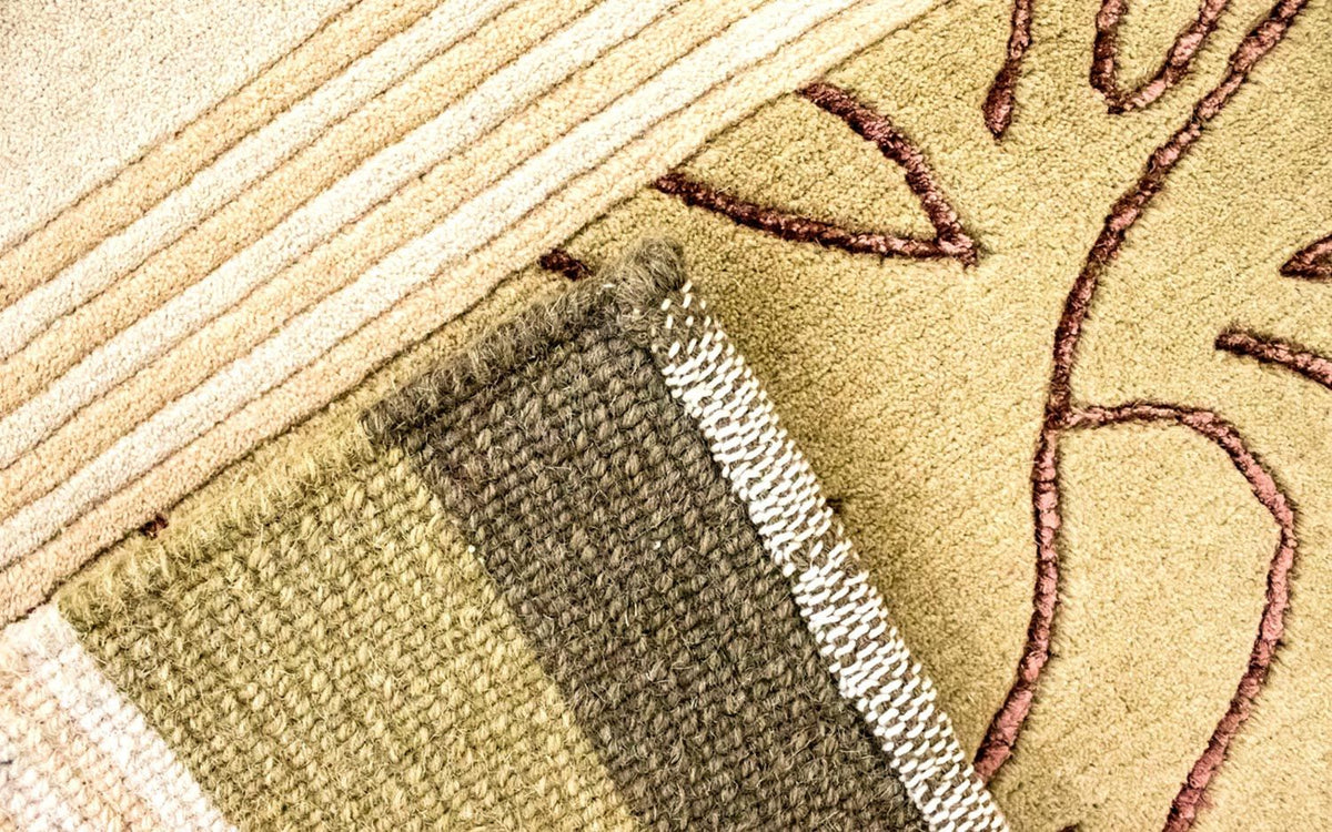 Tapis Népalais - 199 x 140 cm - beige