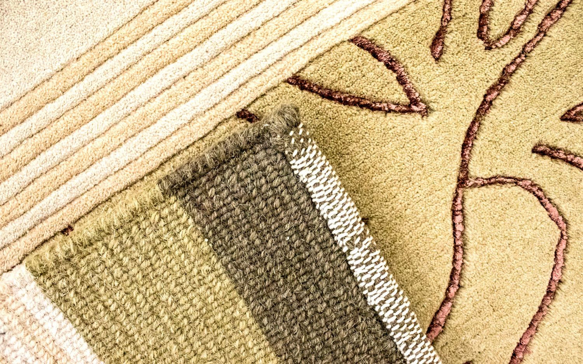 Tapis Népalais - 199 x 140 cm - beige