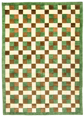Tapis Népalais - 225 x 161 cm - vert