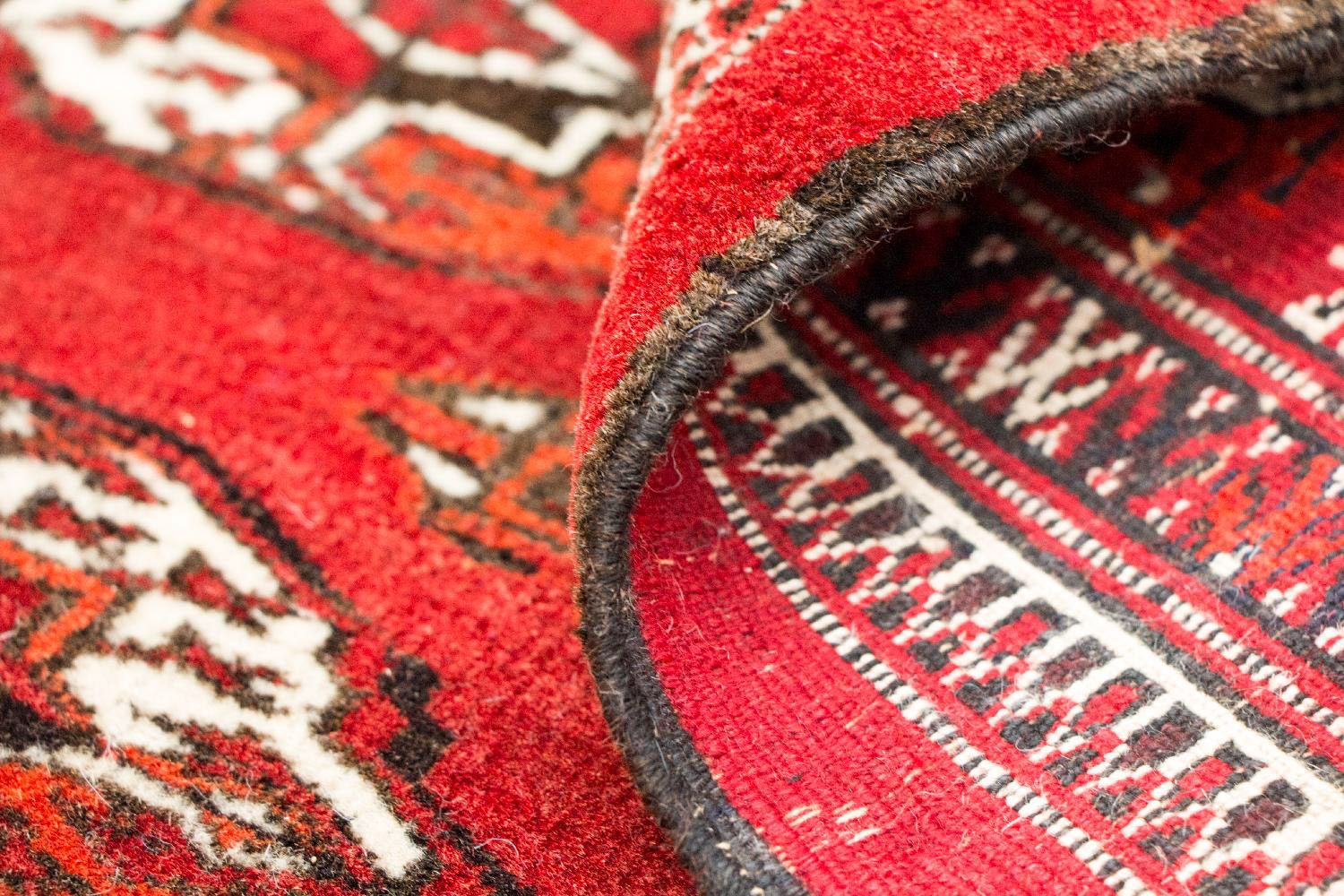 Tapis afghan - Boukhara - 229 x 174 cm - rouge