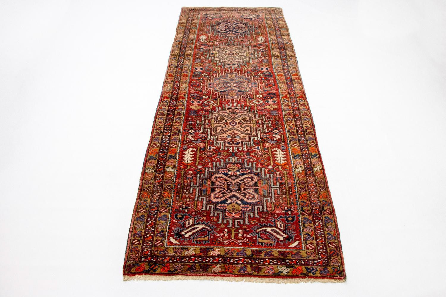 Tapis de couloir Tapis persan - Nomadic - 333 x 110 cm - rouge