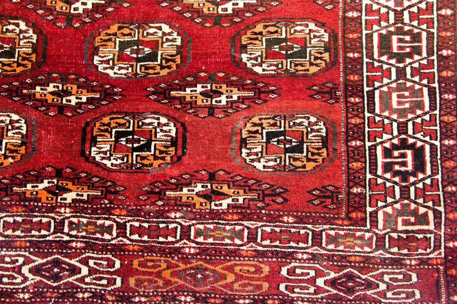 Tapis afghan - Boukhara - 215 x 152 cm - rouge