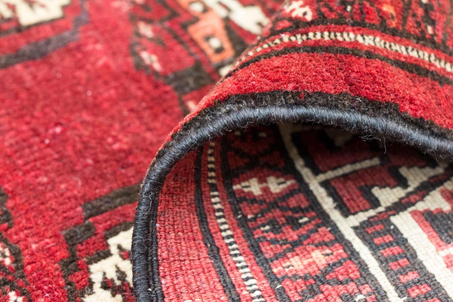Tapis afghan - Boukhara - 215 x 152 cm - rouge