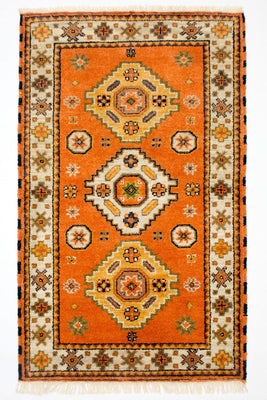 Tapis oriental - 158 x 95 cm - orange