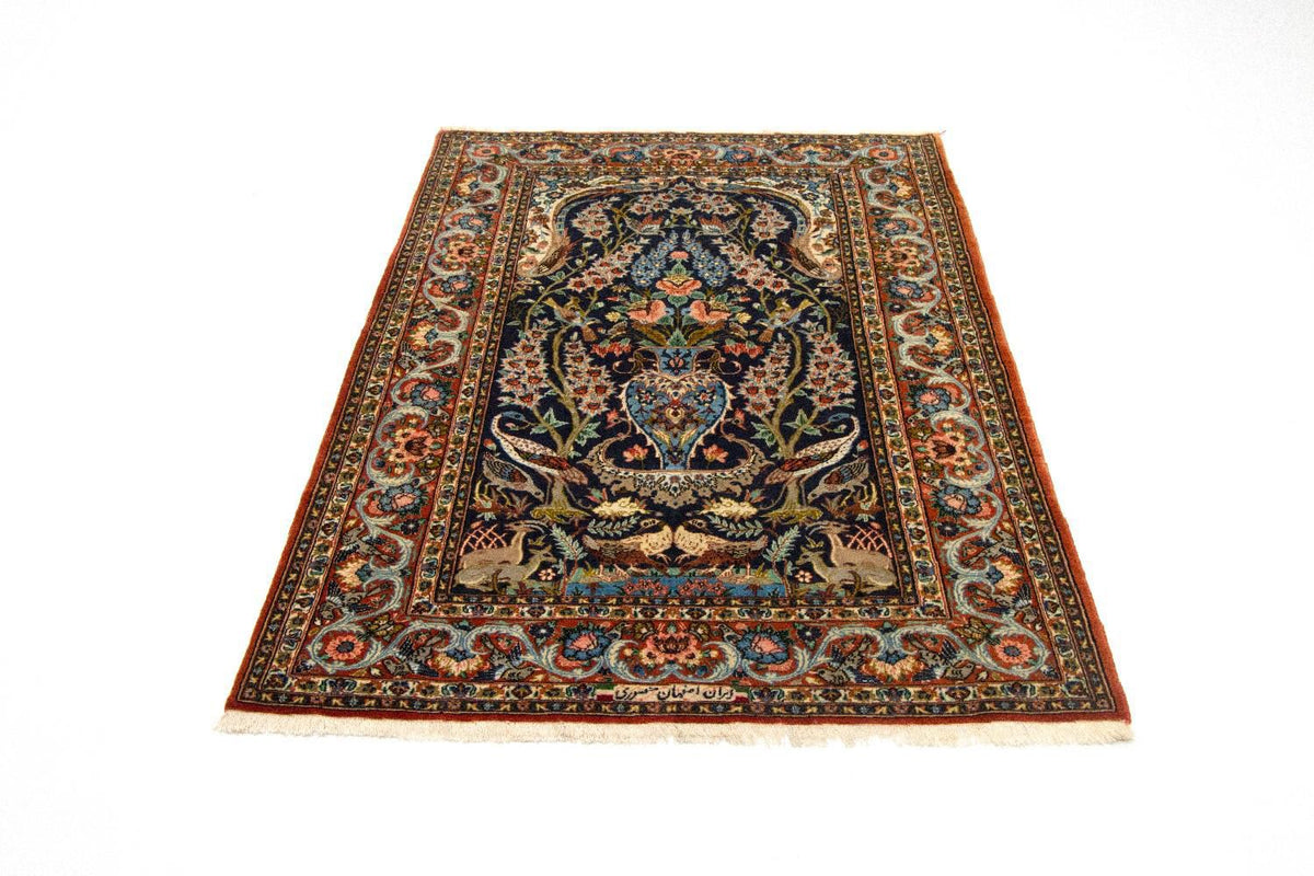 Tapis persan - Isfahan - Premium - 160 x 106 cm - bleu foncé