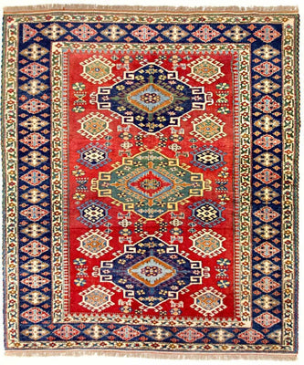 Tapis Ziegler - Kazak carré  - 217 x 193 cm - rouge