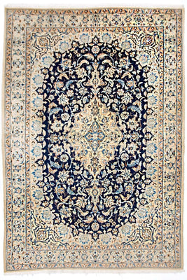 Tapis persan - Nain - Royal - 180 x 116 cm - bleu foncé