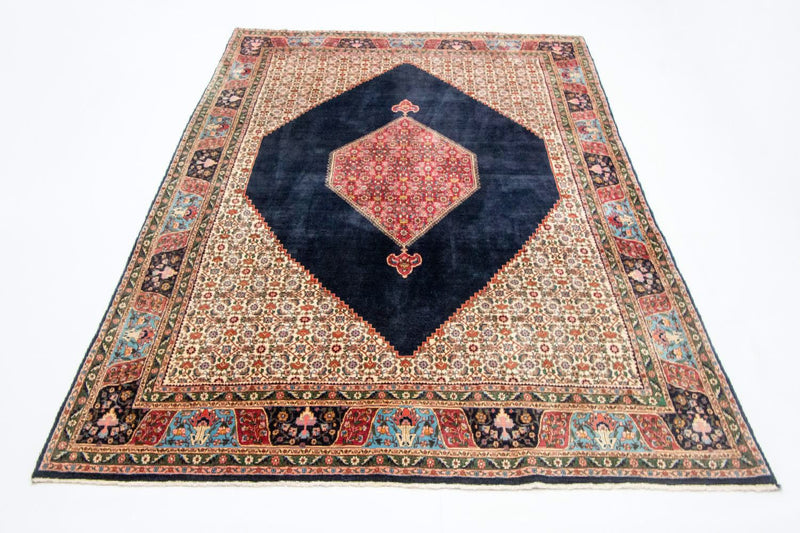 Tapis persan - Bidjar - 315 x 223 cm - bleu foncé