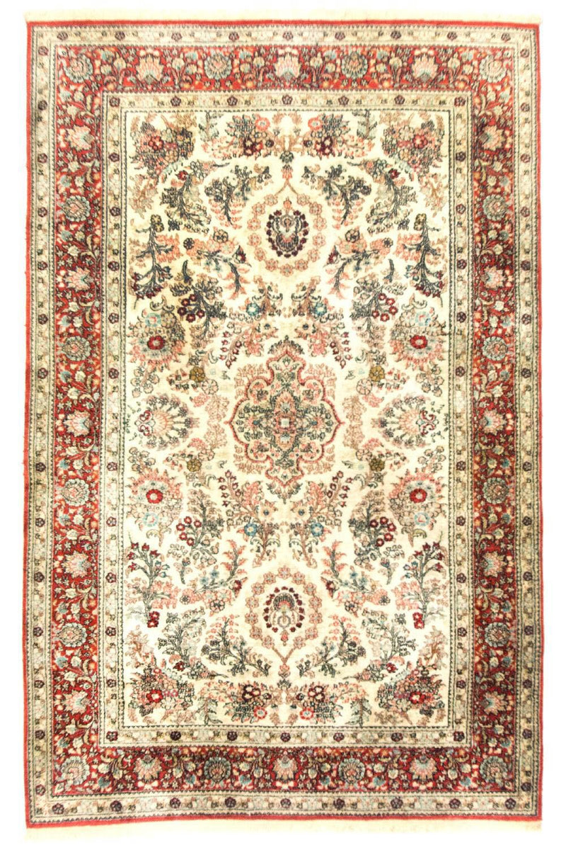 Tapis en soie - Soie chinoise - 149 x 96 cm - beige