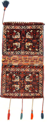 Tapis persan - Nomadic - 123 x 68 cm - multicolore