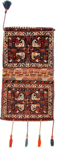 Tapis persan - Nomadic - 123 x 68 cm - multicolore