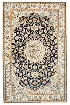 Tapis persan - Nain - Royal - 236 x 147 cm - bleu foncé