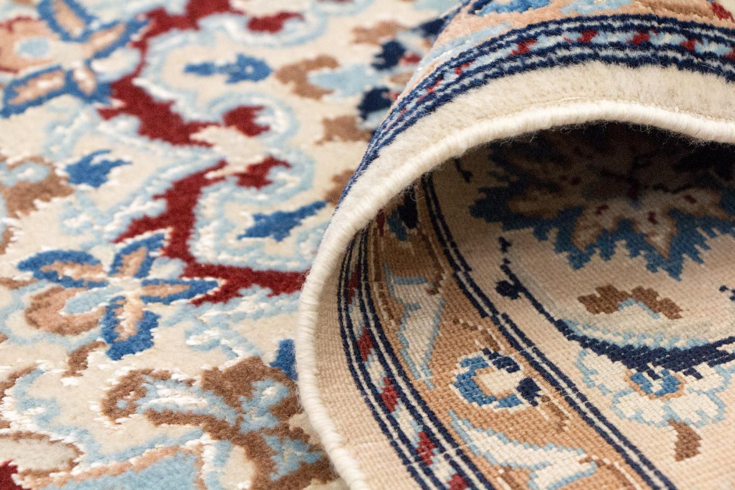 Tapis persan - Nain - Royal - 236 x 147 cm - bleu foncé