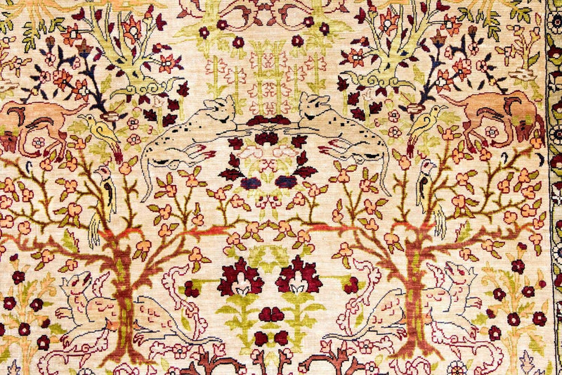 Tapis en soie - Soie Hereke - Premium - 150 x 92 cm - beige