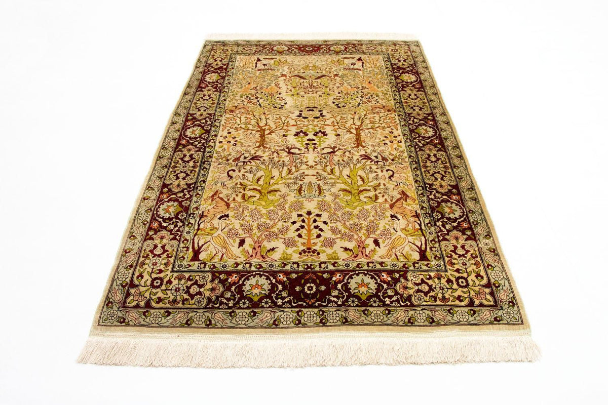 Tapis en soie - Soie Hereke - Premium - 150 x 92 cm - beige
