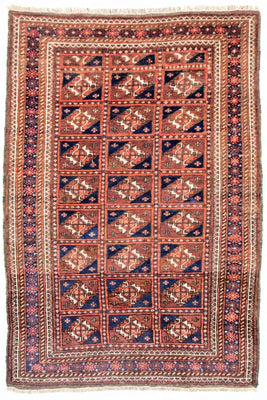 Tapis afghan - Boukhara - 164 x 105 cm - bleu