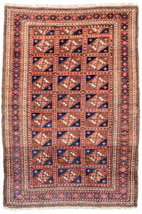 Tapis afghan - Boukhara - 164 x 105 cm - bleu