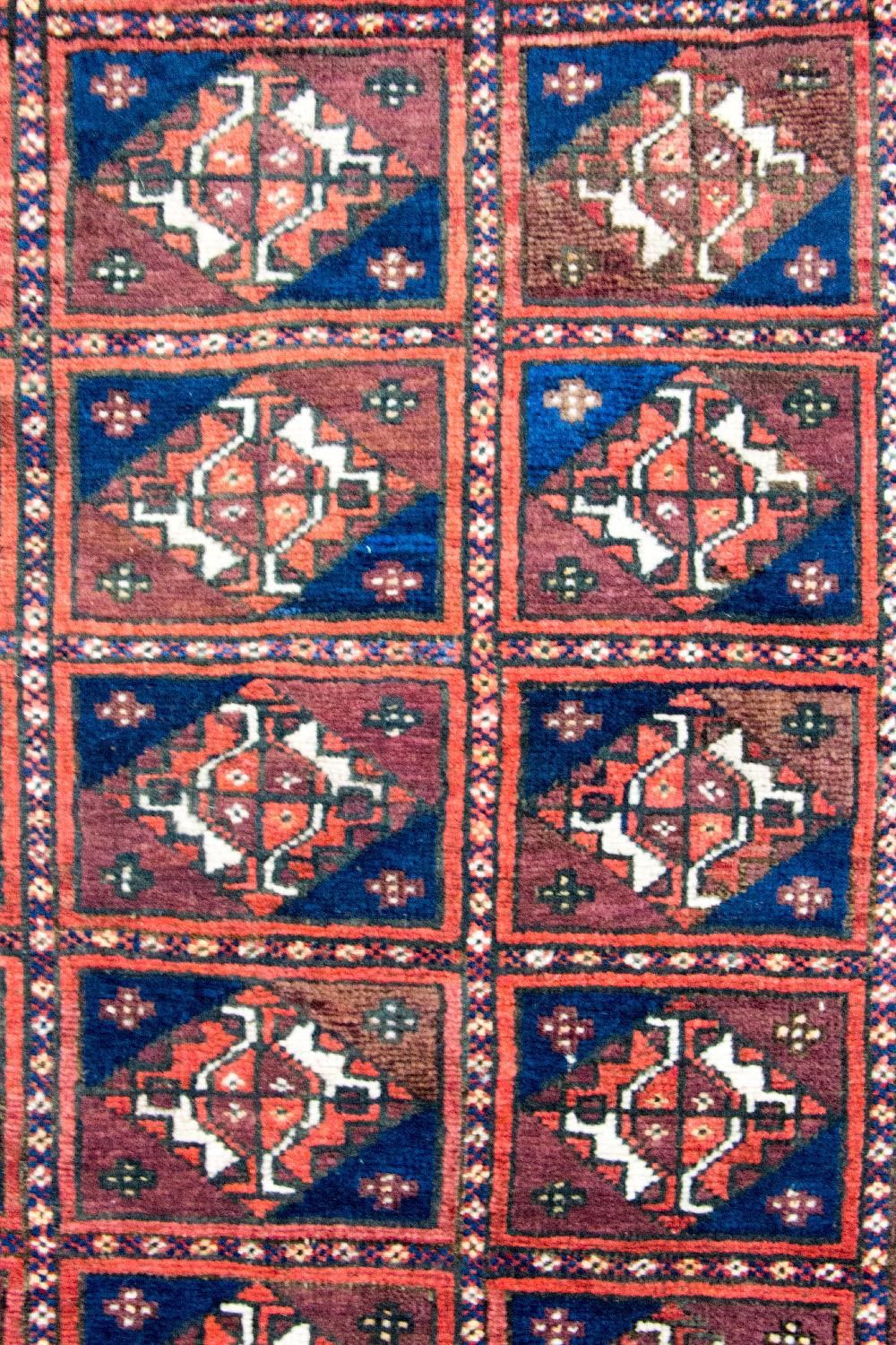 Tapis afghan - Boukhara - 164 x 105 cm - bleu
