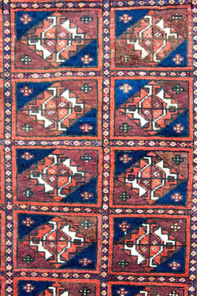 Tapis afghan - Boukhara - 164 x 105 cm - bleu