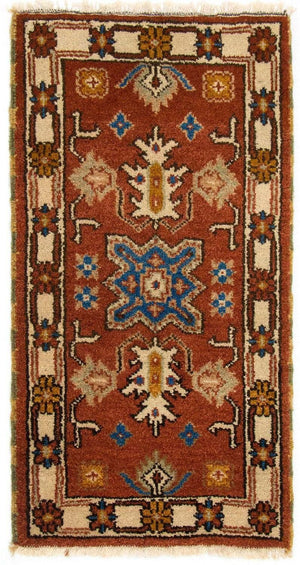 Tapis oriental - 120 x 64 cm - rouille