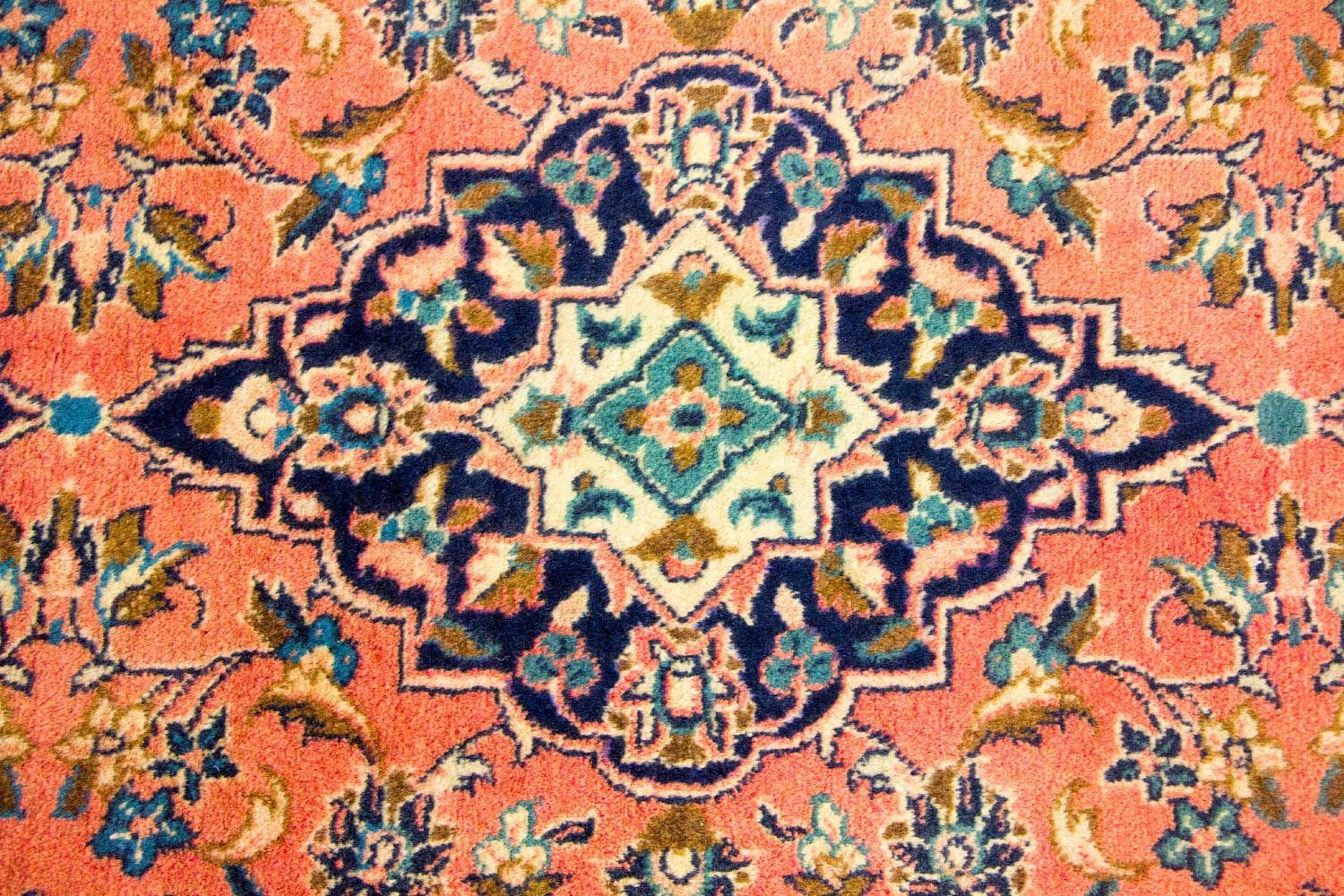 Tapis de couloir Tapis persan - Keshan - 392 x 102 cm - orange