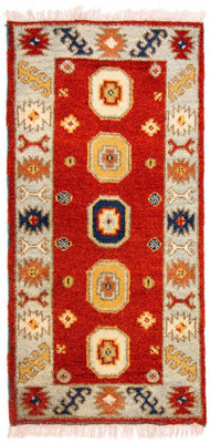 Tapis oriental - 125 x 64 cm - rouge