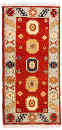 Tapis oriental - 125 x 64 cm - rouge