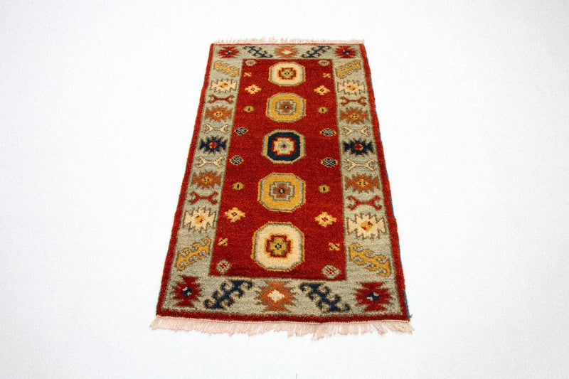 Tapis oriental - 125 x 64 cm - rouge