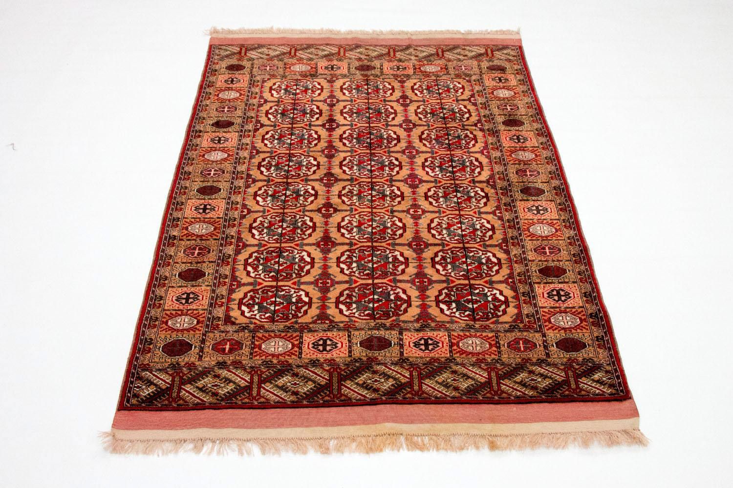 Tapis afghan - Boukhara - 156 x 122 cm - saumon