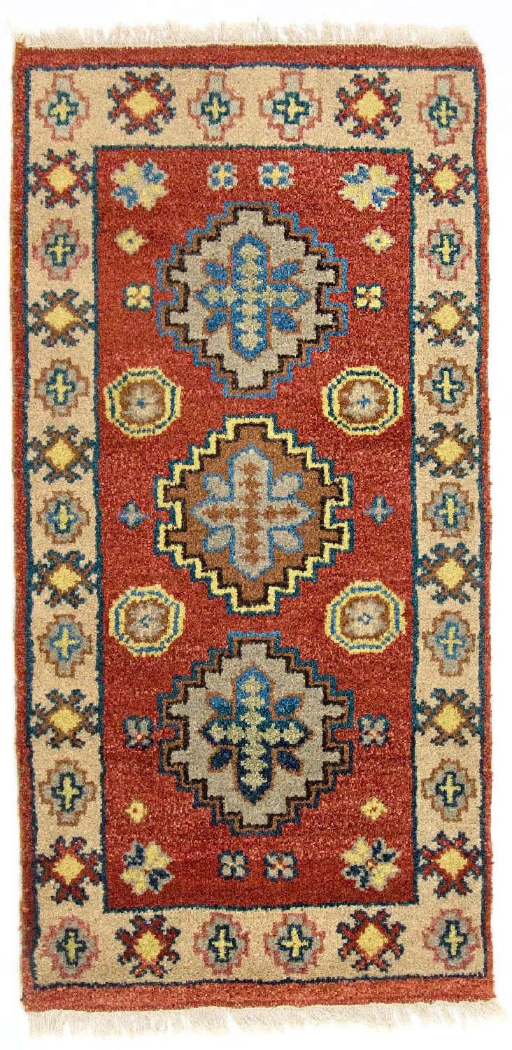 Tapis oriental - 124 x 63 cm - rouge