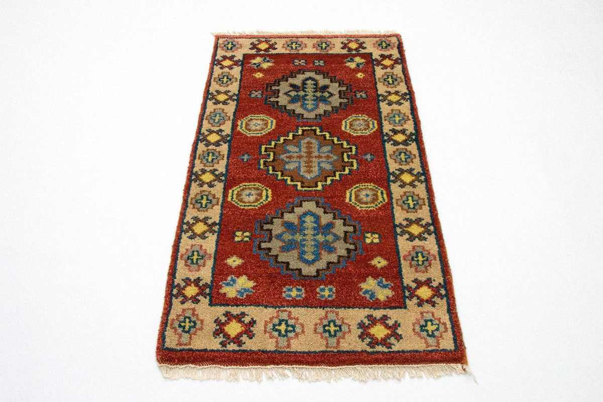 Tapis oriental - 124 x 63 cm - rouge