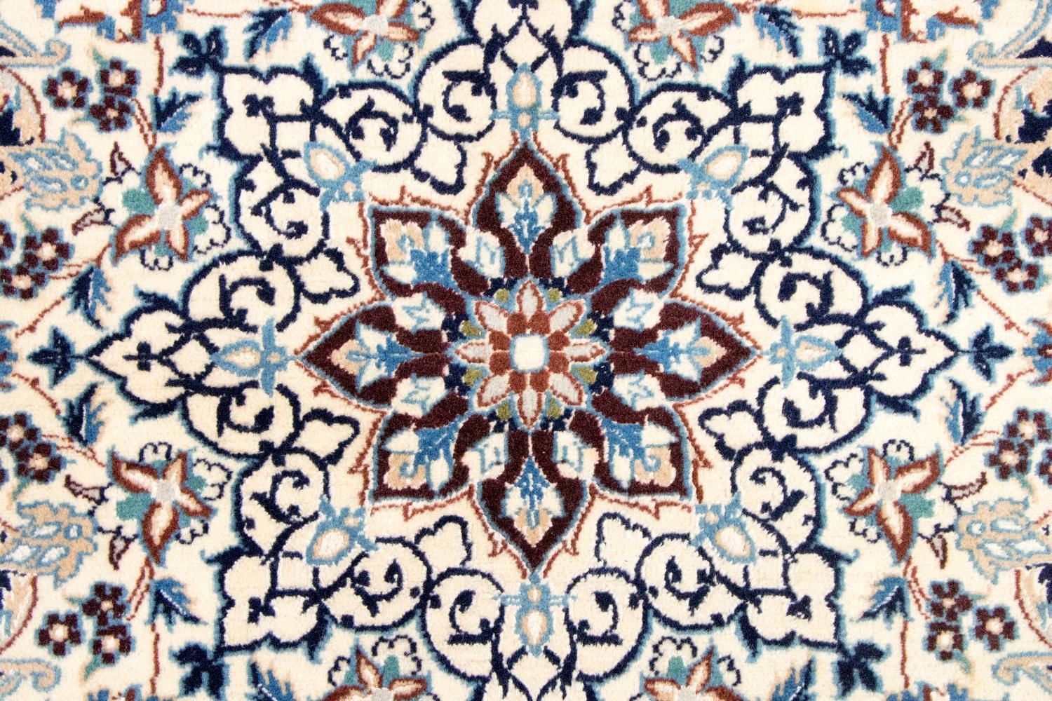 Tapis persan - Nain - Royal ronde  - 210 x 210 cm - bleu foncé