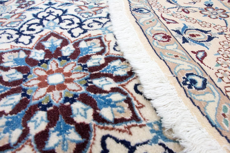 Tapis persan - Nain - Royal ronde  - 210 x 210 cm - bleu foncé