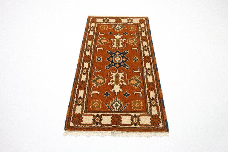 Tapis oriental - 126 x 62 cm - rouille