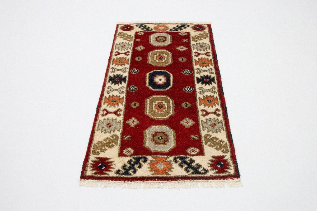 Tapis oriental - 117 x 64 cm - rouge