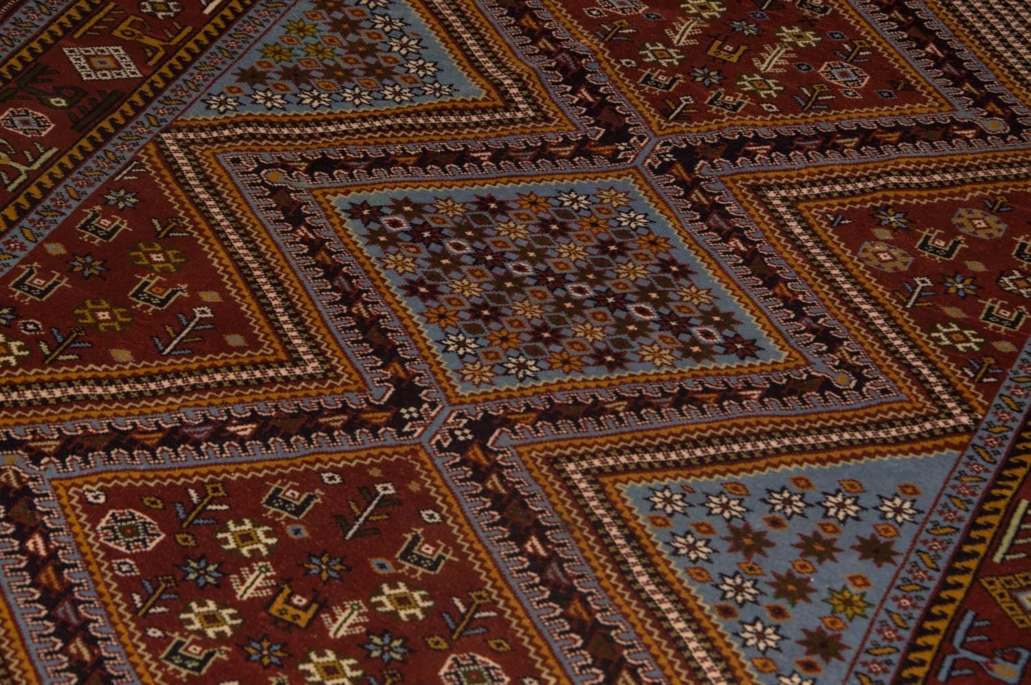Tapis afghan - 148 x 118 cm - marron