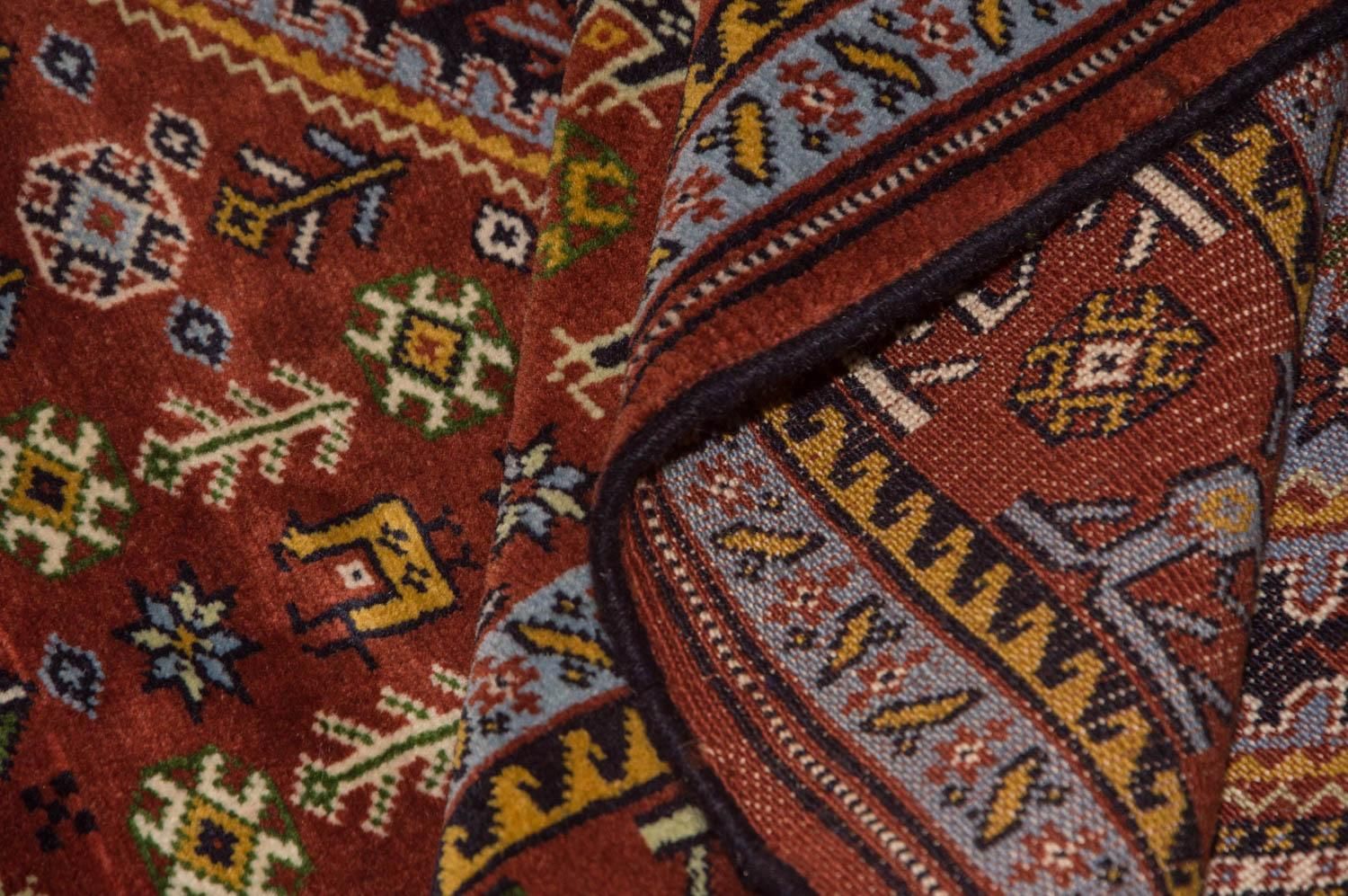 Tapis afghan - 148 x 118 cm - marron
