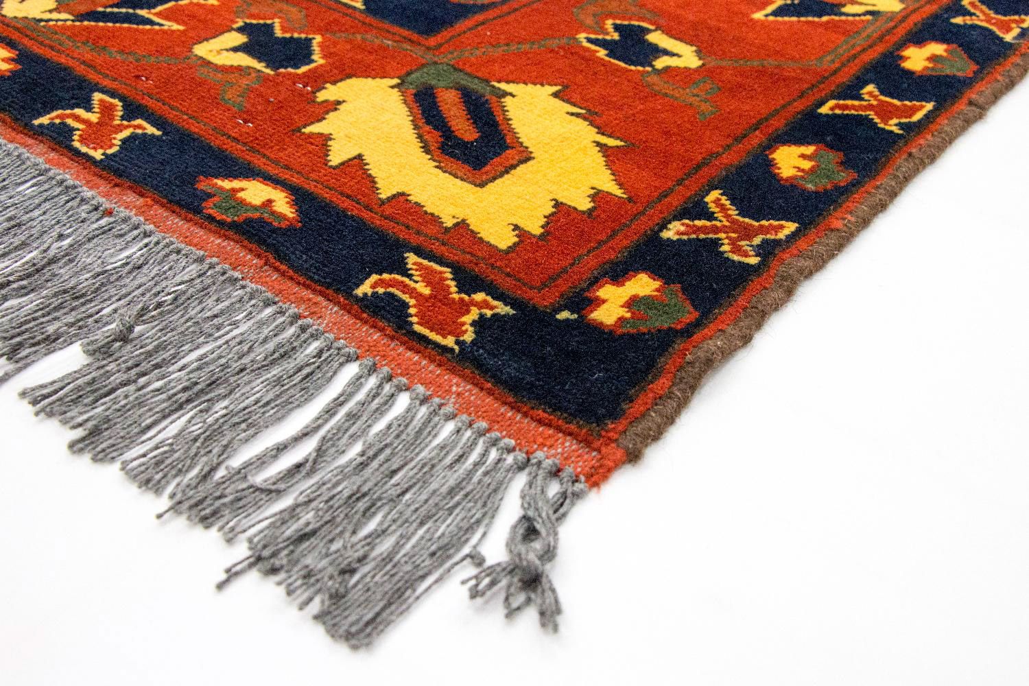 Tapis afghan - Hatschlu - 201 x 155 cm - jaune