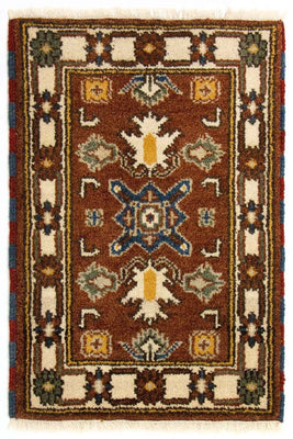 Tapis oriental - 92 x 61 cm - marron