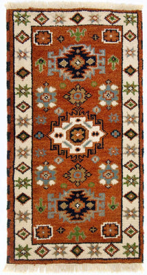 Tapis oriental - 115 x 64 cm - rouille