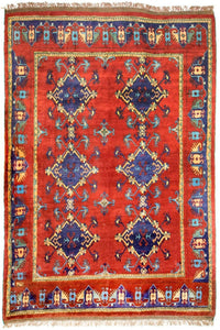 Tapis afghan - Kunduz - 294 x 211 cm - rouge