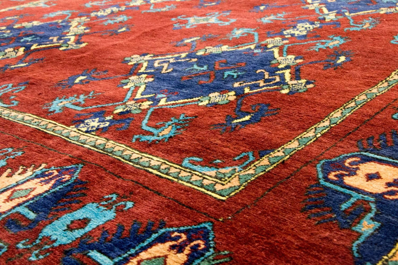Tapis afghan - Kunduz - 294 x 211 cm - rouge