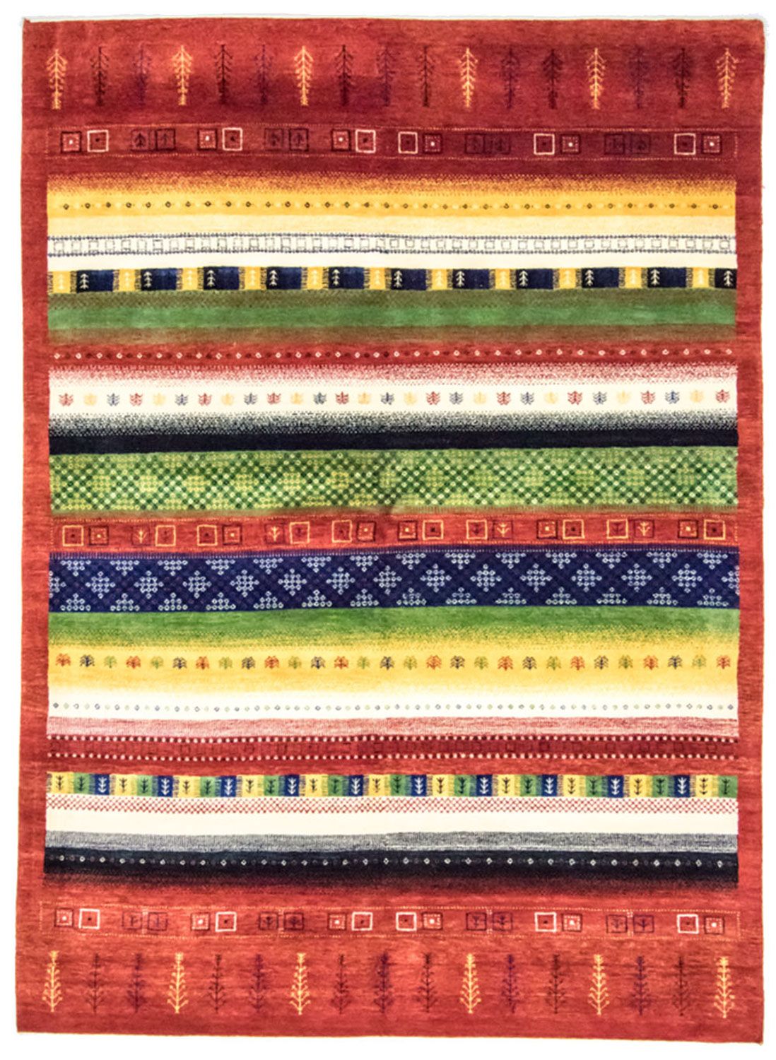 Tapis Gabbeh - Loribaft Persan - 241 x 172 cm - colorée