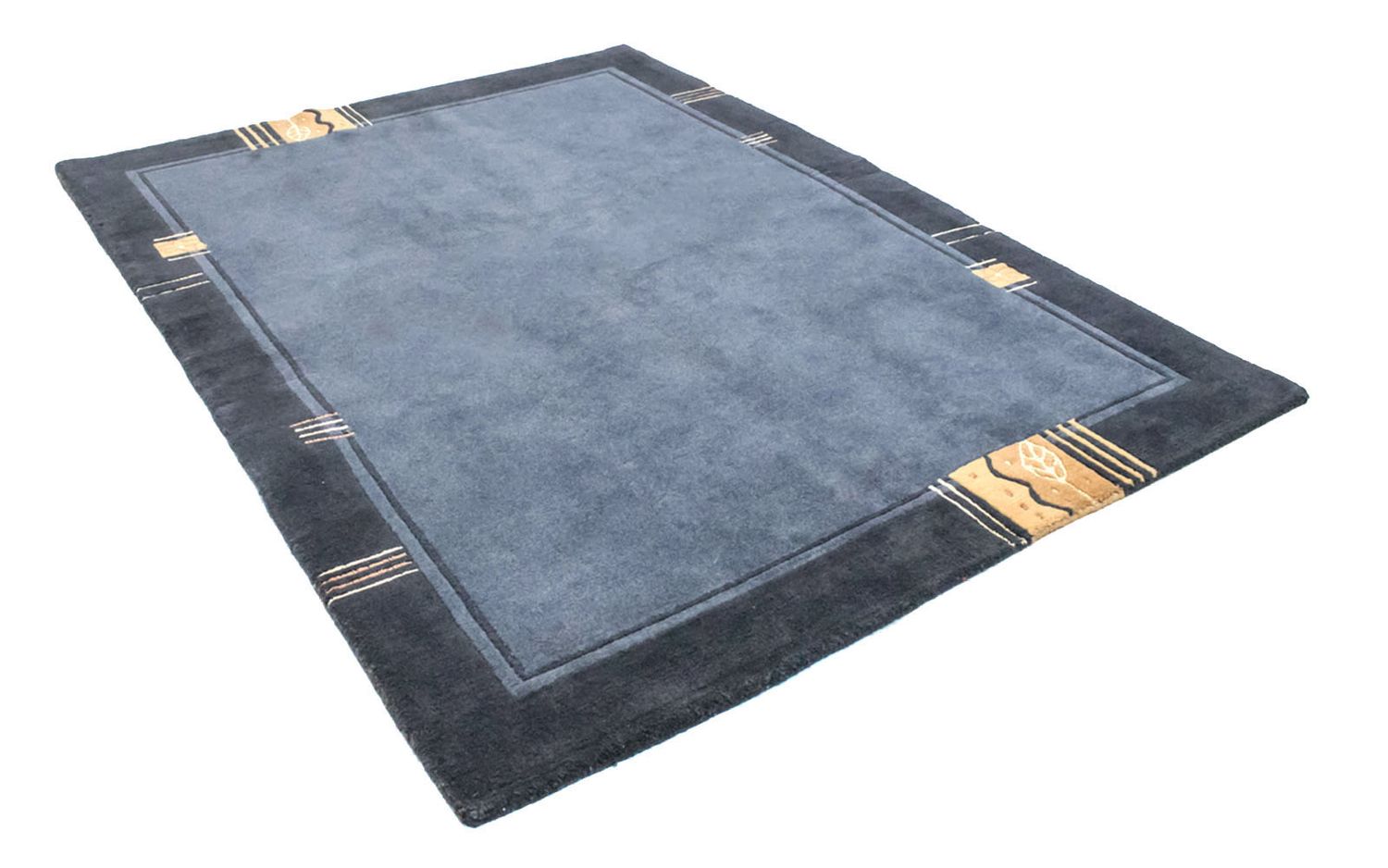 Tapis Népalais - 234 x 170 cm - bleu clair