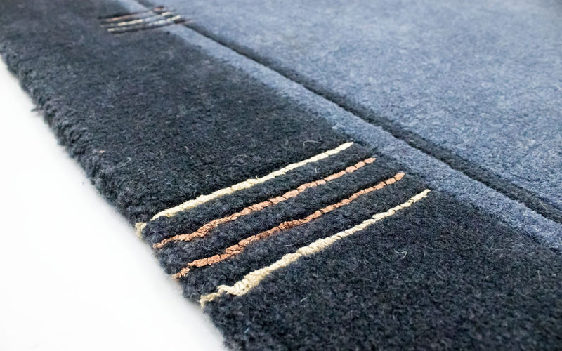 Tapis Népalais - 234 x 170 cm - bleu clair